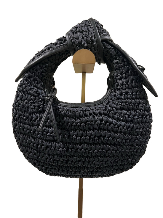 Handbags - Black Woven Mini Bag for Summer! EUC